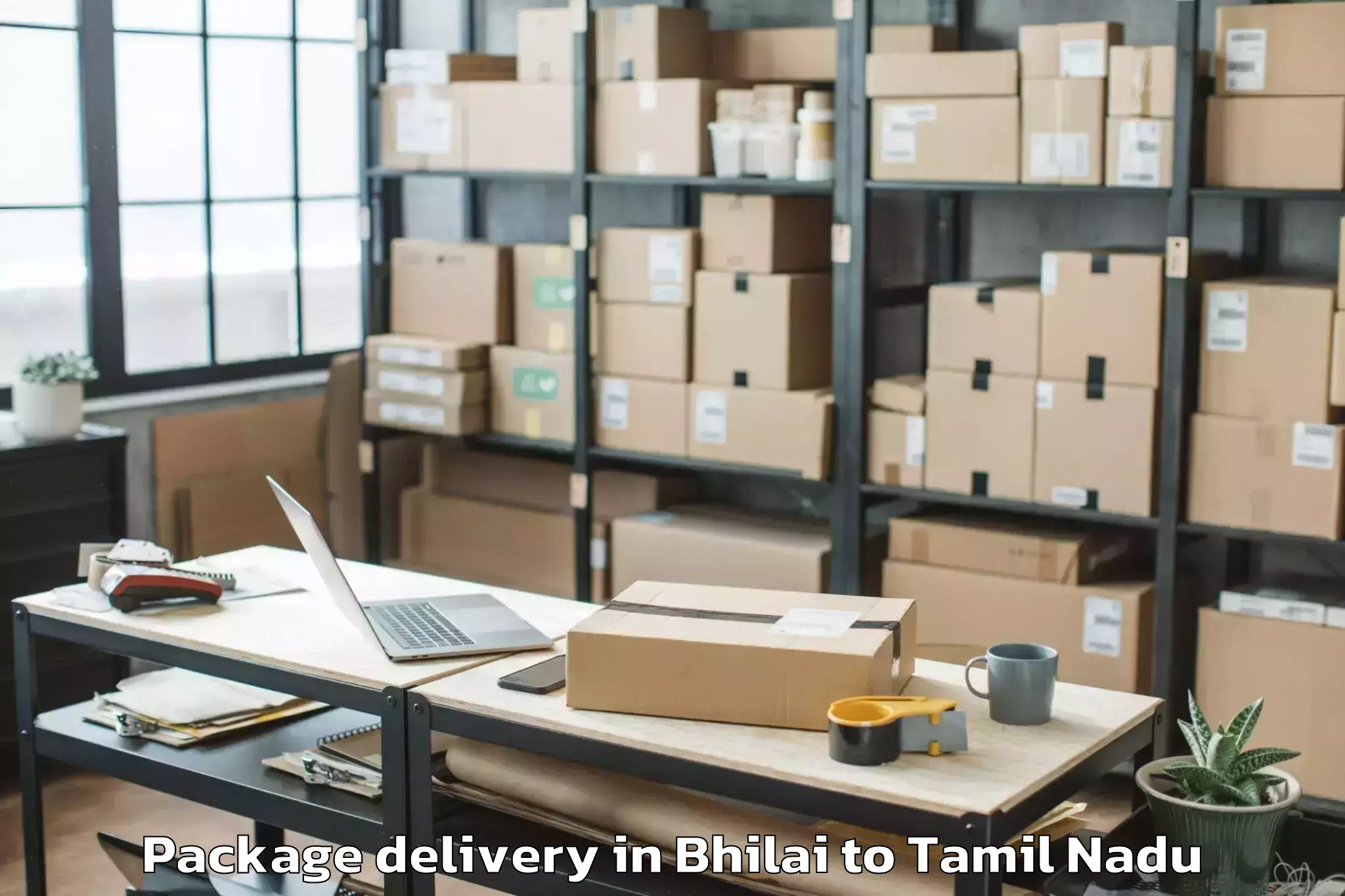 Easy Bhilai to Vettavalam Package Delivery Booking